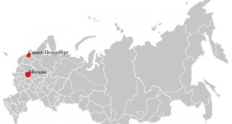 Интерактивная карта России со всеми субъектами РФ на jQuery