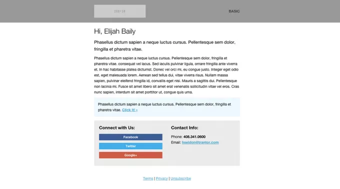 Комплект HTML шаблонов email писем для email-рассылки