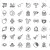 Черно-белые иконки на тему космоса в формате PNG, AI, ESP
