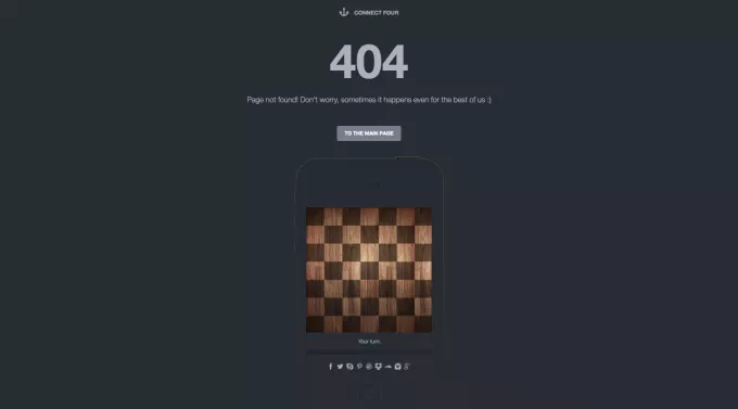 Интерактивная страница 404 ошибки с игрой типа крестики нолики