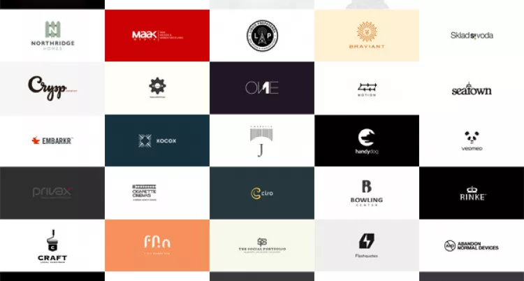 35 черно белых монохромных логотипов для вдохновения