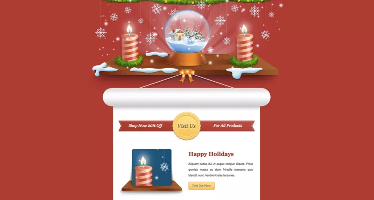Потрясающая новогодняя email открытка для тех, кто еще не поздравил своих клиентов