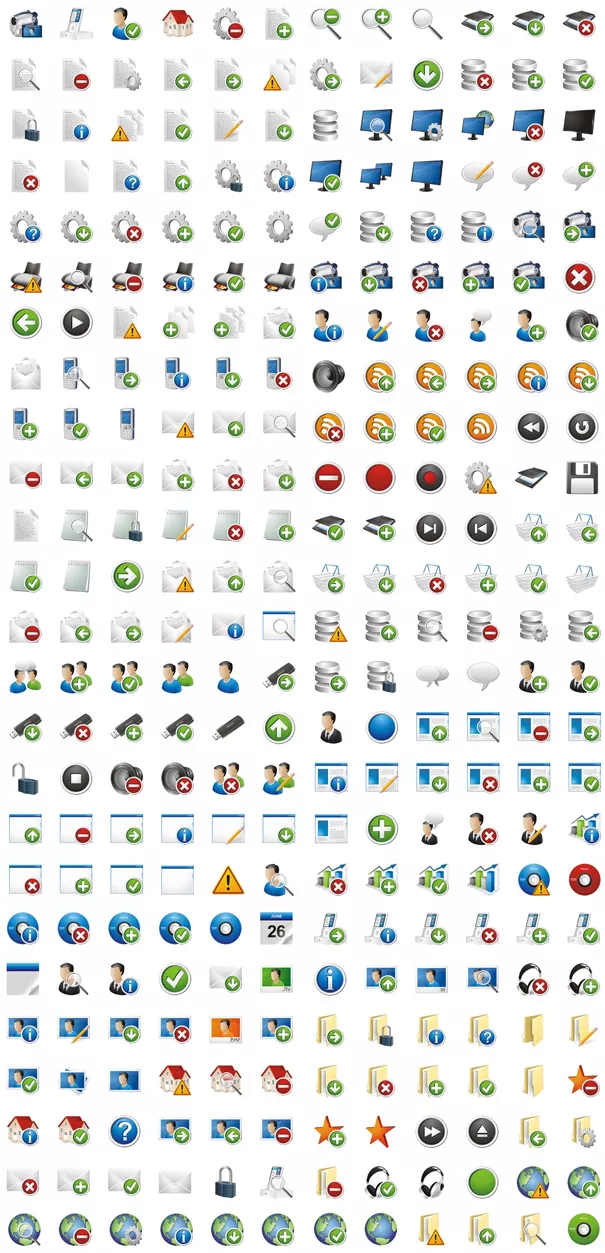 300 классических иконок в PNG размером 128x128 пикселей