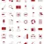90 красных иконок размером 128×128 пикселей в формате PNG