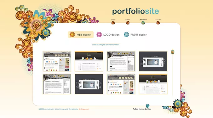 Великолепный шаблон сайта-порфолио со слайдером на главной странице