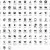 125 очень качественных монохромных серо-черных иконок размером 128×128 пикселей